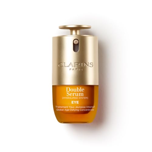 CLARINS DOUBLE SERUM Eye Anti-Aging Eye Serum | Visibly reduces dark circles, puffiness, and fine lines in 7 days*. 2-in-1 brightening and depuffing eye treatment.