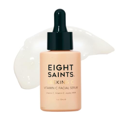 Eight Saints Vitamin C Serum For Face, Anti Aging Facial Serum, Hyaluronic Acid, Vitamin E, Aloe Vera and Jojoba Oil, Hydrating & Brightening Serum for Dark Spots, Fine Lines and Wrinkles, 1oz