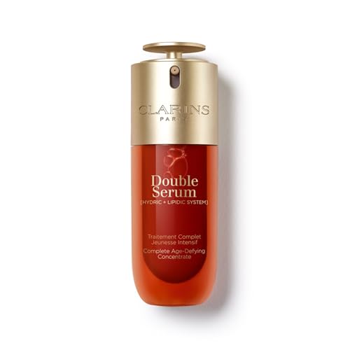 Clarins DOUBLE SERUM 2-in-1 Hydrating Anti-Aging Face Serum | Visibly firms, smoothes, boosts radiance and refines pores in 7 days. 24H hydration. All skin types, ages, and ethnicities.