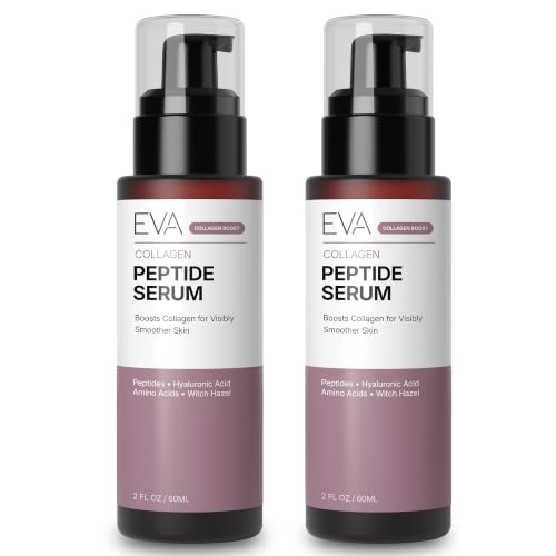 Eva Naturals Multi Peptide Face Serum, Firm, Hyaluronic Acid, 2 oz, 2 Pack