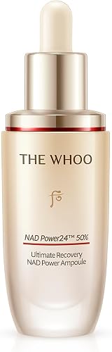 THE WHOO Ultimate Recovery NAD Power Ampoule | High-Concentrated NAD+ — Our hands-on testing setup for budget luxury anti-aging s