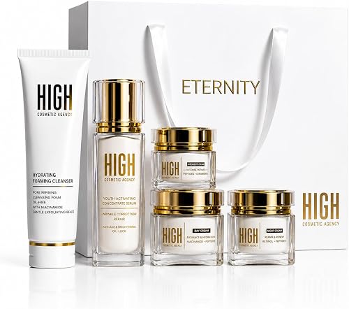 HIGH Cosmetic Agency ETERNITY 5-Step Anti-Aging Skincare Set - Complet — Real-world performance testing in action