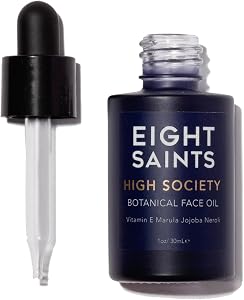 Eight Saints High Society Botanical Face Oil, Anti Aging Facial Oil with Neroli Oil, Marul