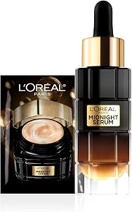 L'Oreal Paris Age Perfect Anti-Aging Midnight Face Serum, Reduce Wrinkles 1oz + Eye Cream