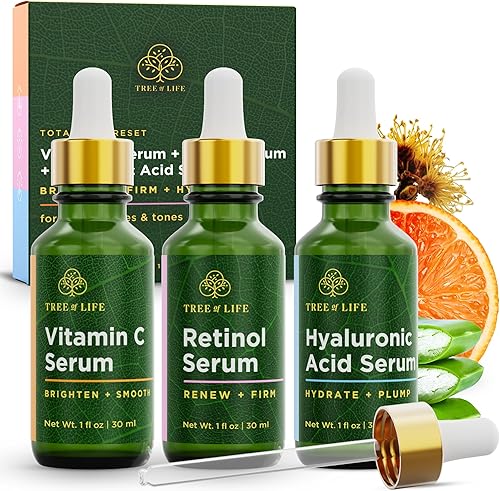 Tree of Life Face Serum Set - Vitamin C, Retinol & Hyaluronic Acid for — Side-by-side comparison of top picks in this category